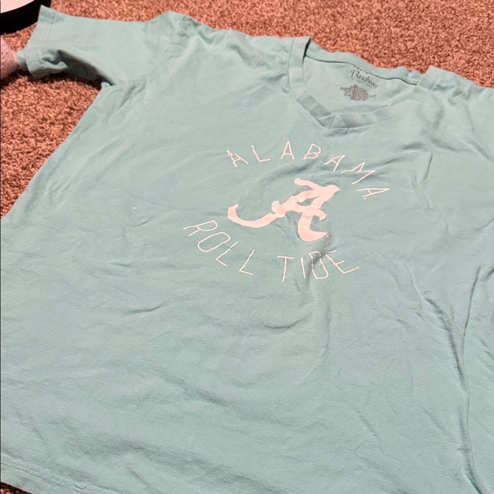Alabama Crimson Tide aqua v-neck t-shirt by Pressbox (XL) - GUC!